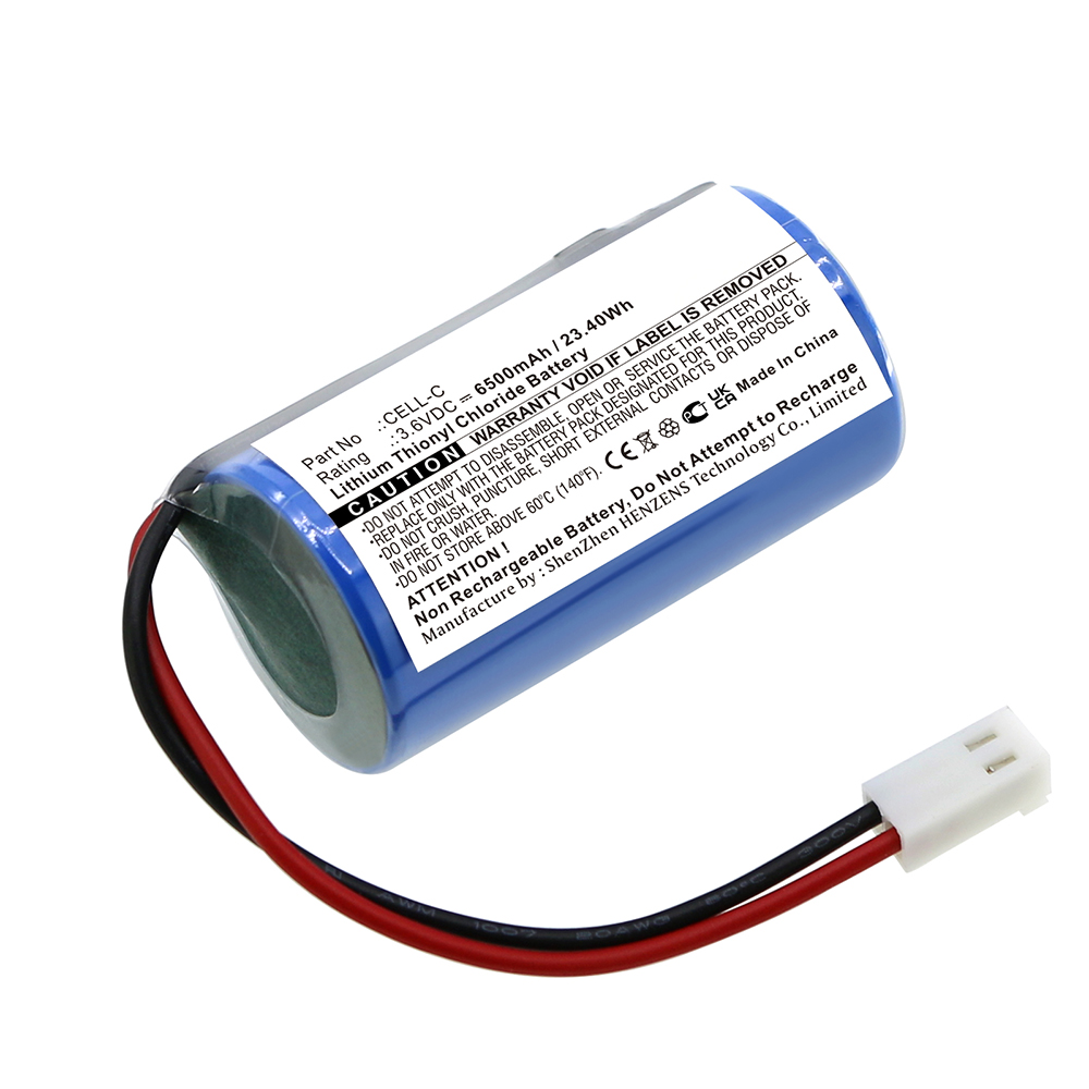 Synergy Digital Equipment Battery, Compatible with Dent  CELL-C Equipment Battery (Li-SOCl2, 3.6V, 6500mAh)