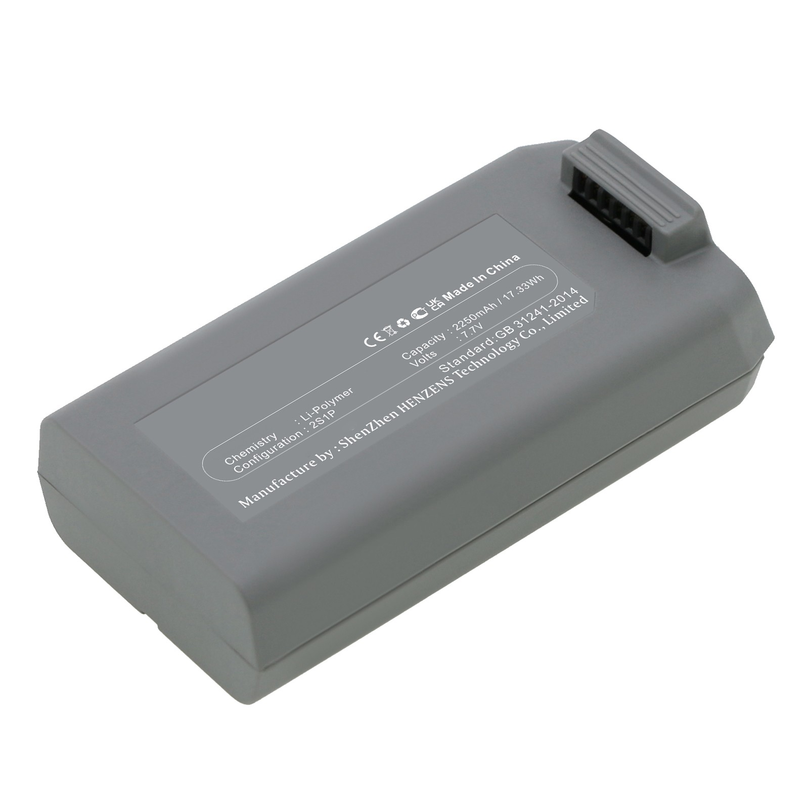Synergy Digital Drone Battery, Compatible with DJI BWX161-2250-7.7 Drone Battery (Li-ion, 7.7V, 2250mAh)