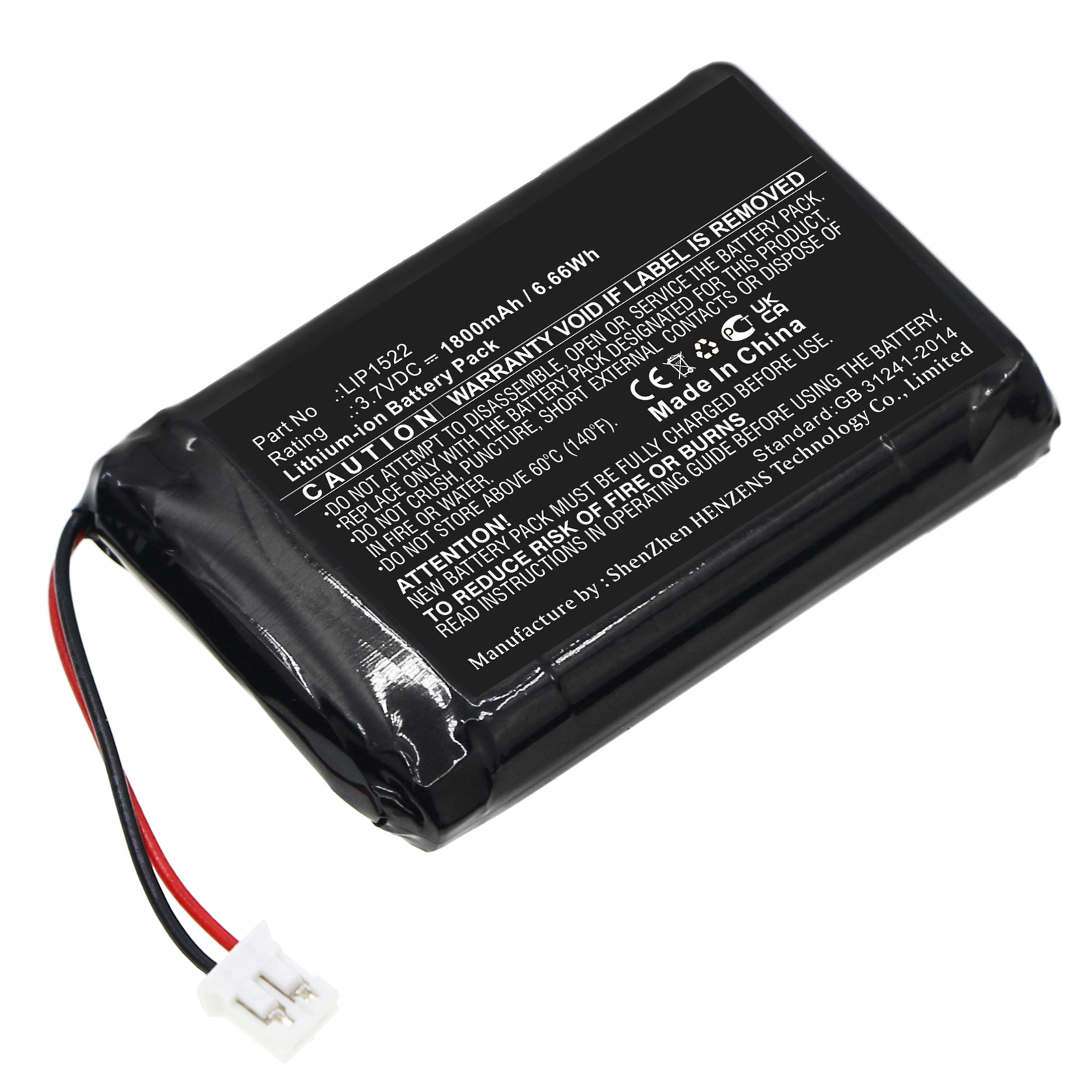 Synergy Digital Game Console Battery, Compatible with Sony LIP1522 Game Console Battery (Li-ion, 3.7V, 1800mAh)