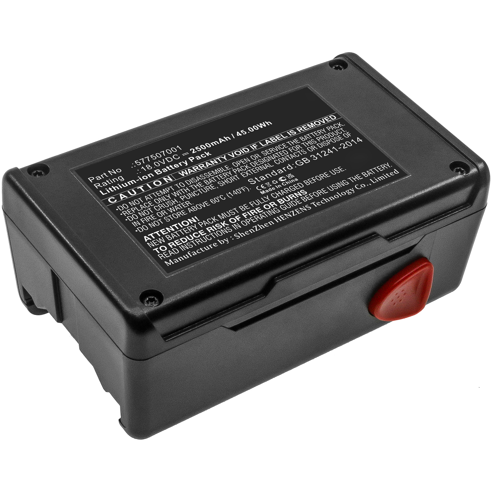 Synergy Digital Gardening Tools Battery, Compatible with Flymo 577507001 Gardening Tools Battery (Li-ion, 18V, 2500mAh)