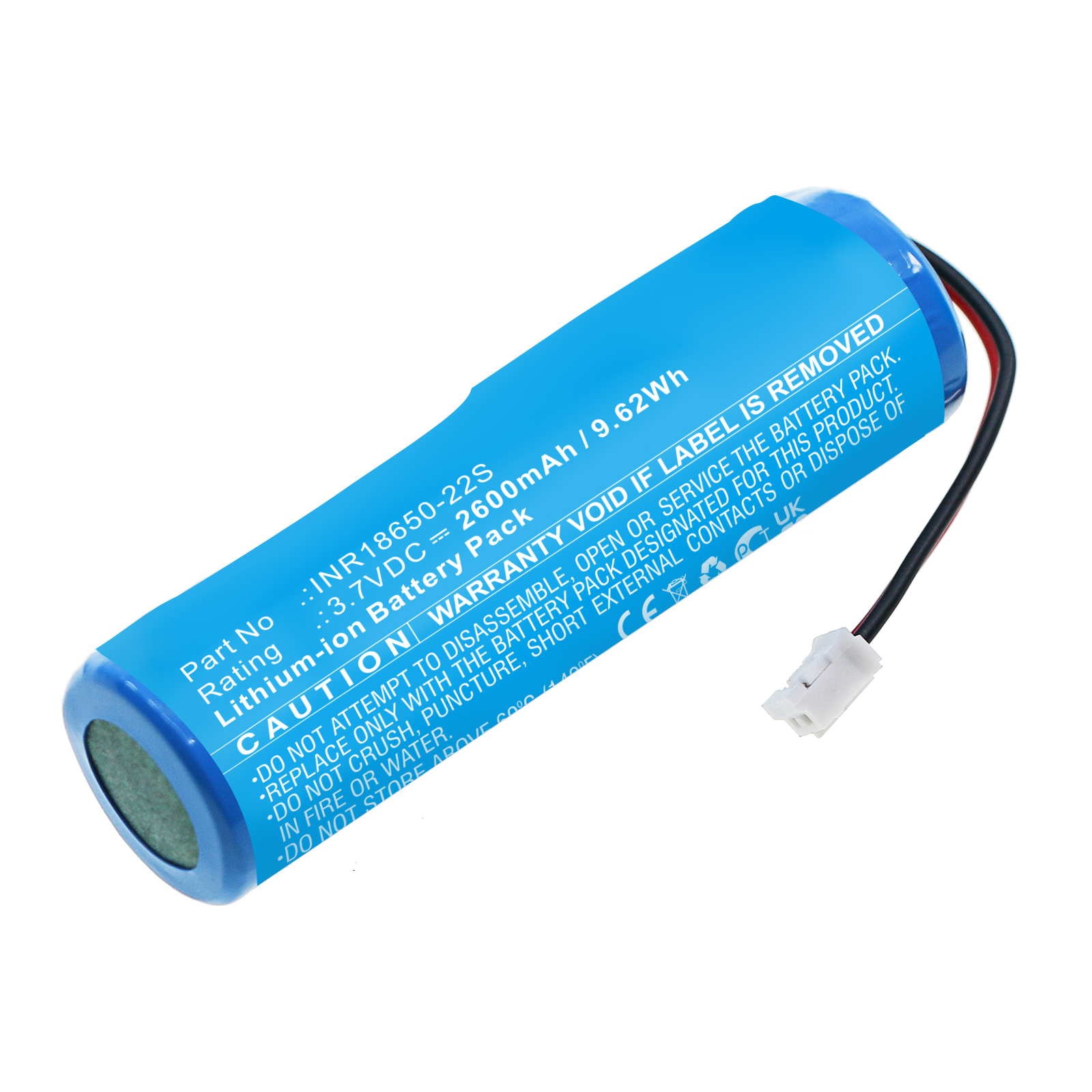 Synergy Digital Personal Care Battery, Compatible with MUID INR18650-22S Personal Care Battery (Li-ion, 3.7V, 2600mAh)