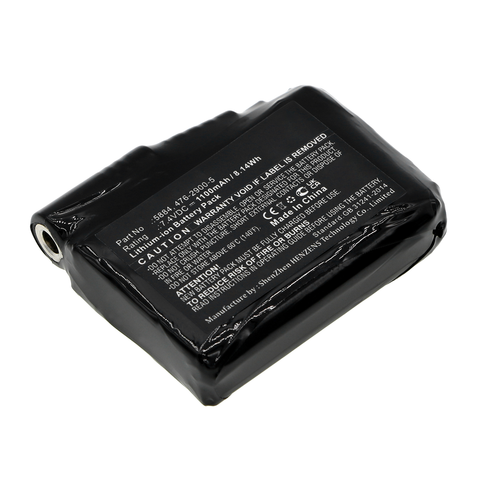 Synergy Digital Thermal Electric Battery, Compatible with Fly Racing 476-2900-5 Thermal Electric Battery (Li-ion, 7.4V, 1100mAh)