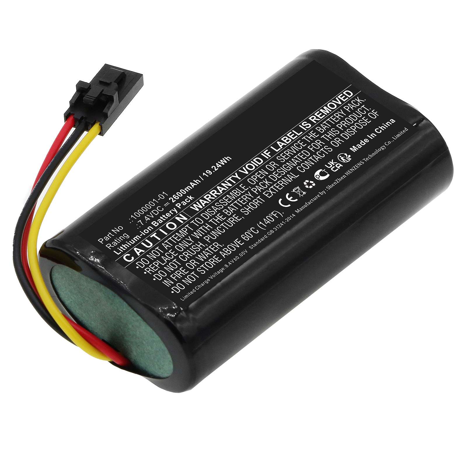 Synergy Digital Equipment Battery, Compatible with Topcon 1000001-01 Equipment Battery (Li-ion, 7.4V, 2600mAh)