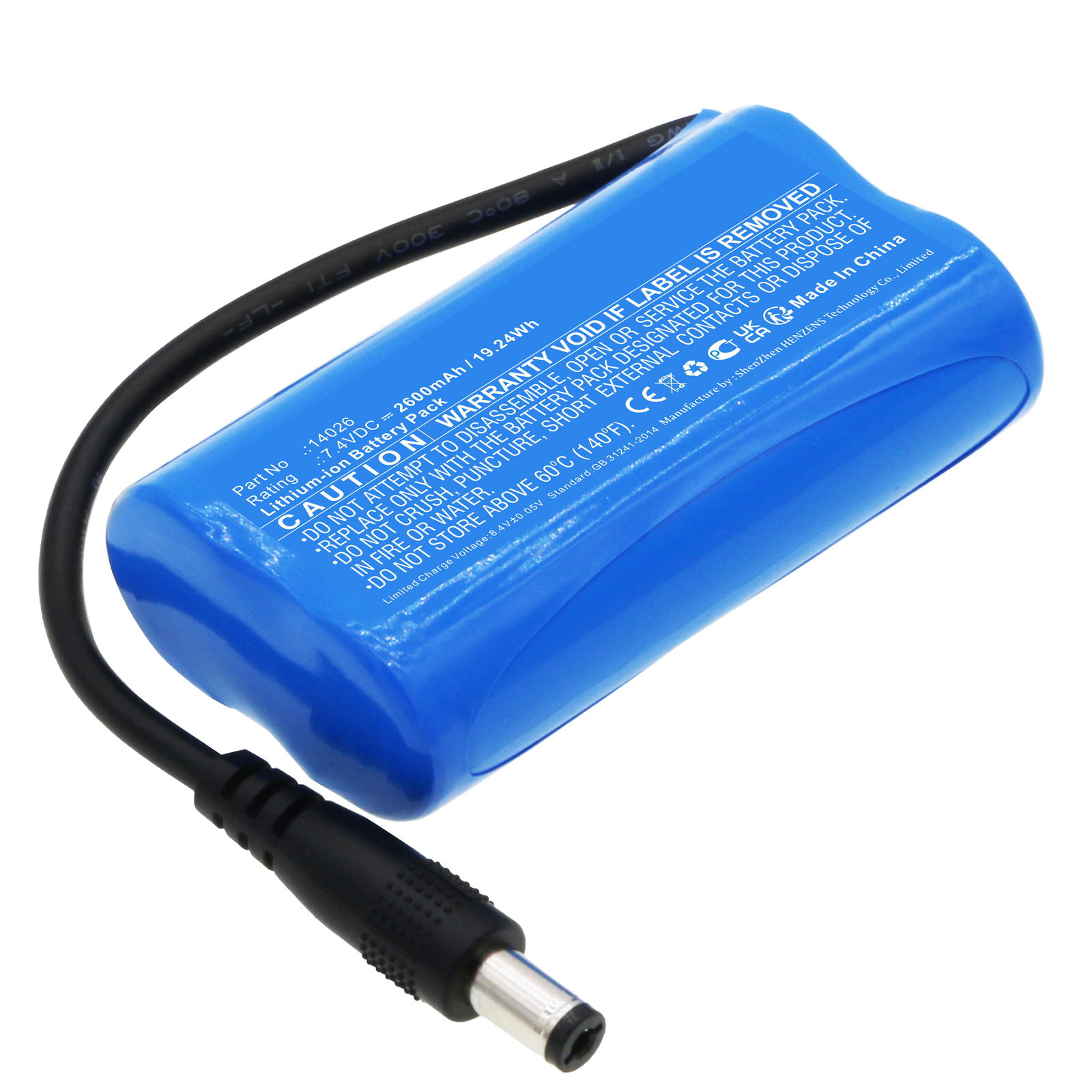 Synergy Digital Robot Battery, Compatible with Makeblock 14026 Robot Battery (Li-ion, 7.4V, 2600mAh)