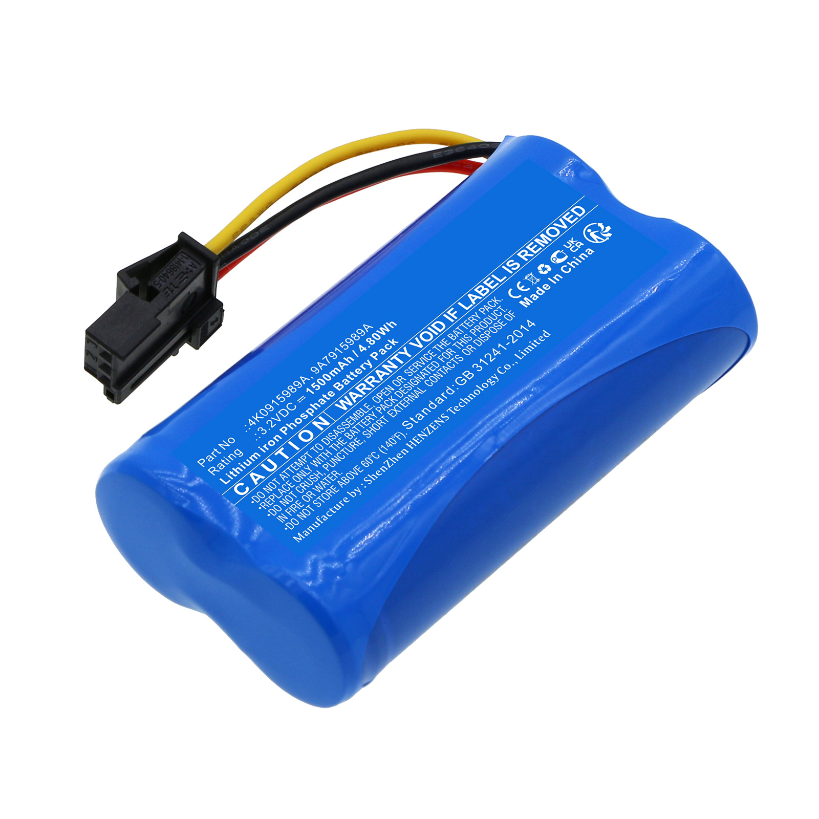 Synergy Digital Emergency Supply Battery, Compatible with Audi 4K0915989A Emergency Supply Battery (LiFePO4, 3.2V, 1500mAh)