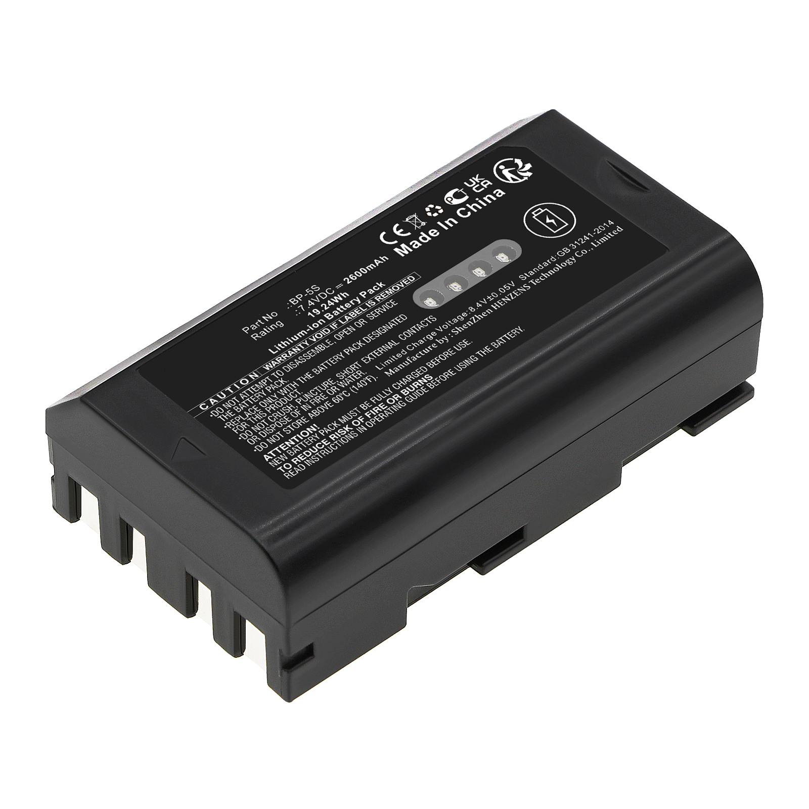 Synergy Digital Equipment Battery, Compatible with Topcon BP-5S Equipment Battery (Li-ion, 7.4V, 2600mAh)