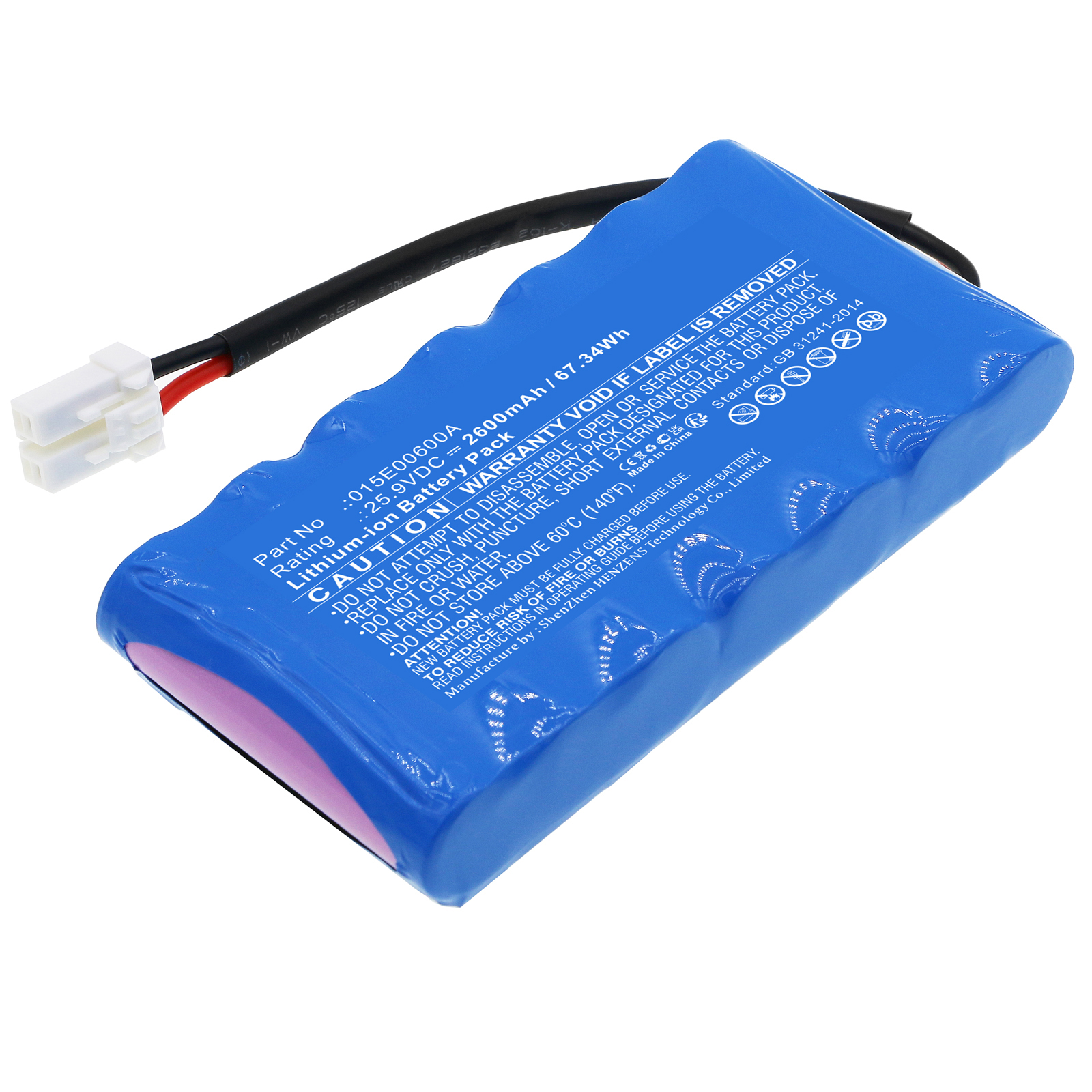 Synergy Digital Lawn Mower Battery, Compatible with Ambrogio 015E00600A Lawn Mower Battery (Li-ion, 25.9V, 2600mAh)