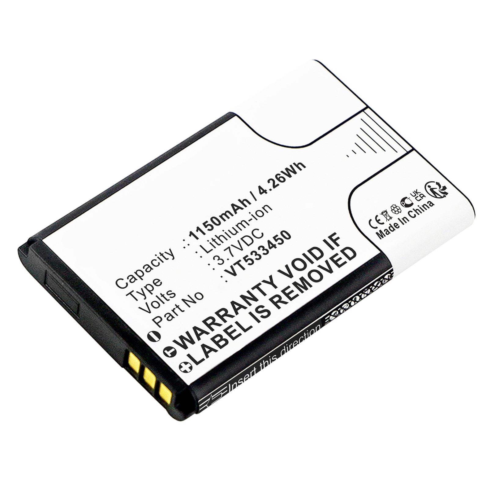 Synergy Digital Baby Monitor Battery, Compatible with Motorola VT533450 Baby Monitor Battery (Li-ion, 3.7V, 1150mAh)