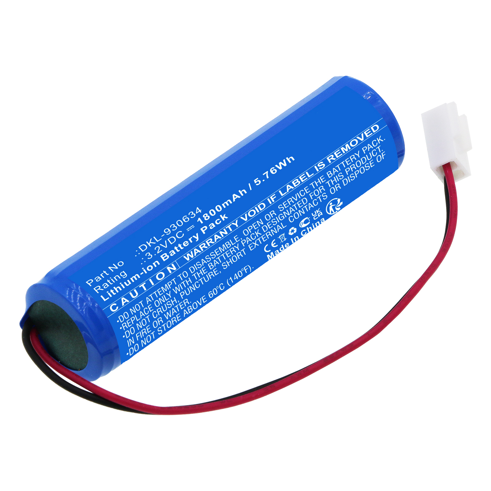 Synergy Digital Emergency Lighting Battery, Compatible with Deko DKL-930634 Emergency Lighting Battery (Li-ion, 3.2V, 1800mAh)