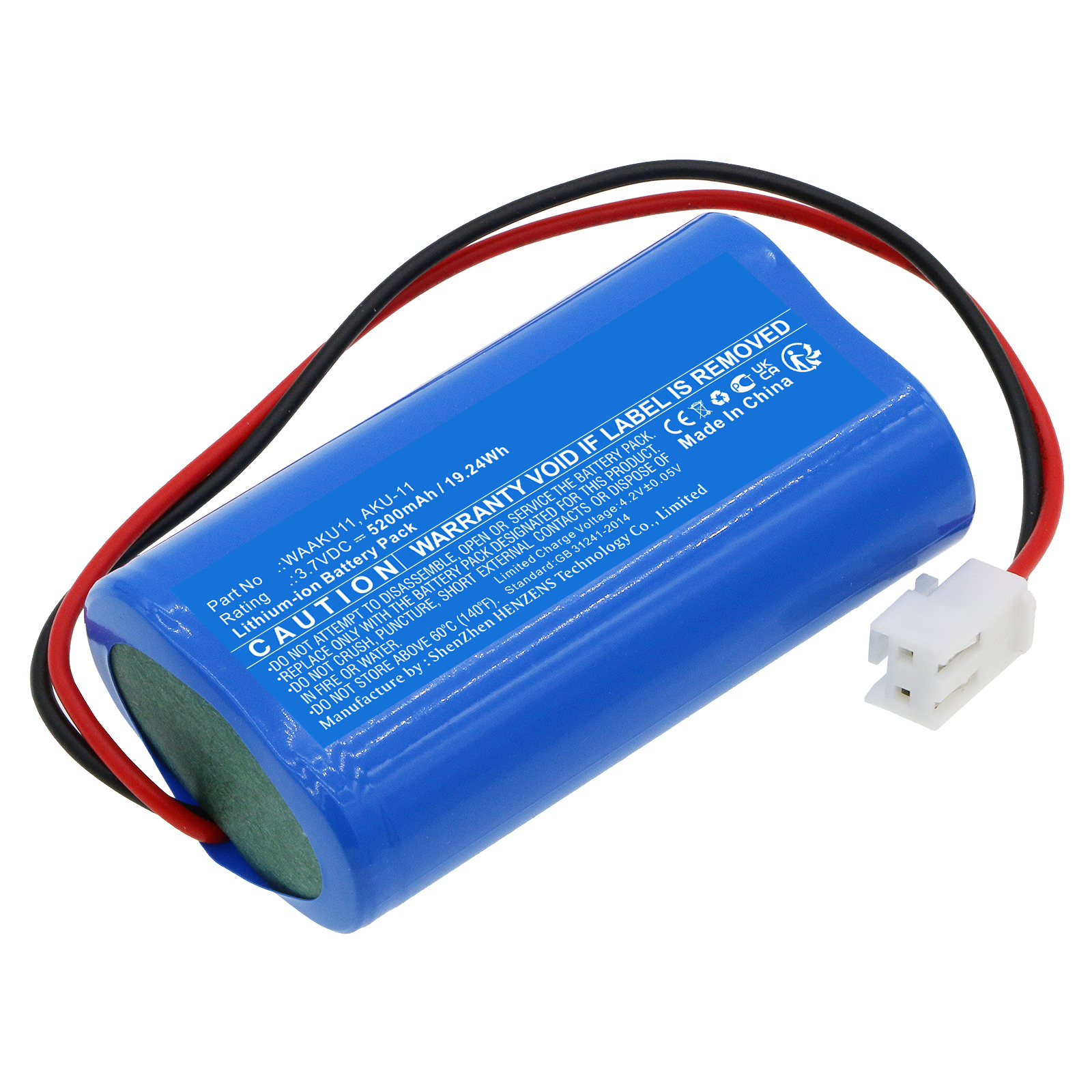 Synergy Digital Equipment Battery, Compatible with SONEL AKU-11 Equipment Battery (Li-ion, 3.7V, 5200mAh)