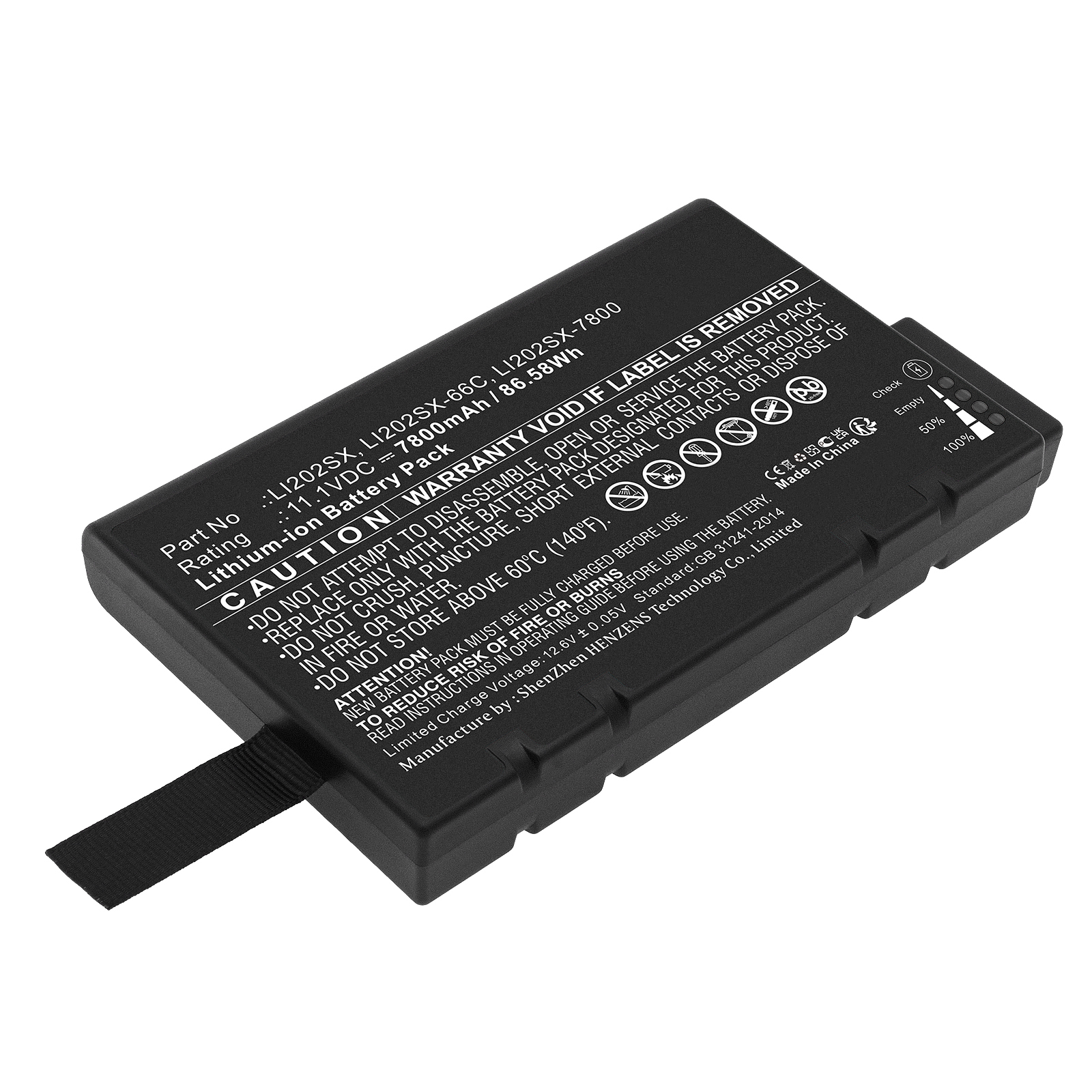 Synergy Digital Equipment Battery Compatible with AeroTrak LI202SX Equipment Battery (Li-ion, 11.1V, 7800mAh)
