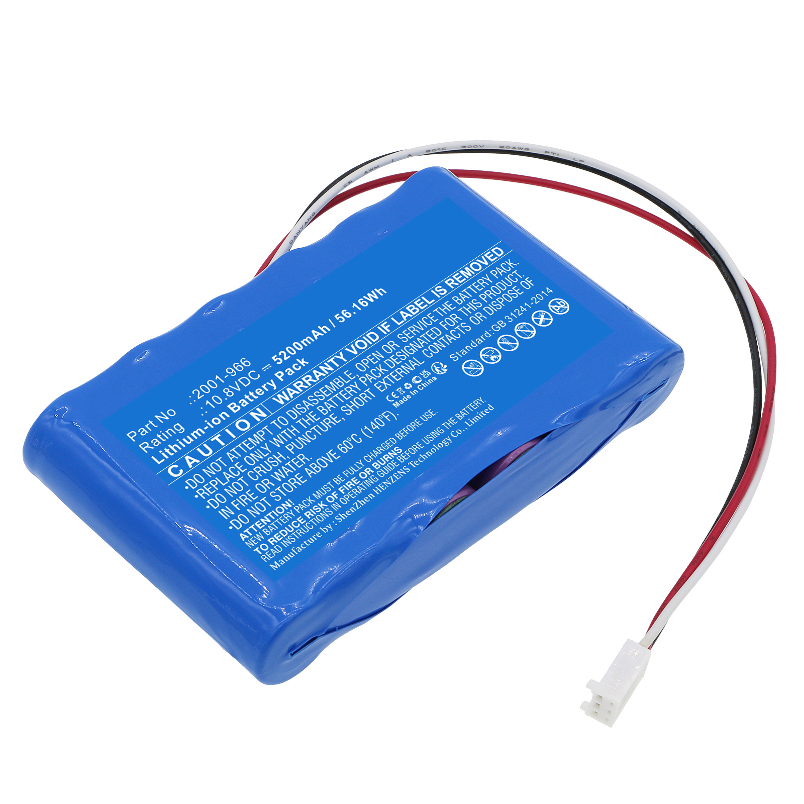 Synergy Digital Equipment Battery, Compatible with Megger 2001-966 Equipment Battery (Li-ion, 10.8V, 5200mAh)