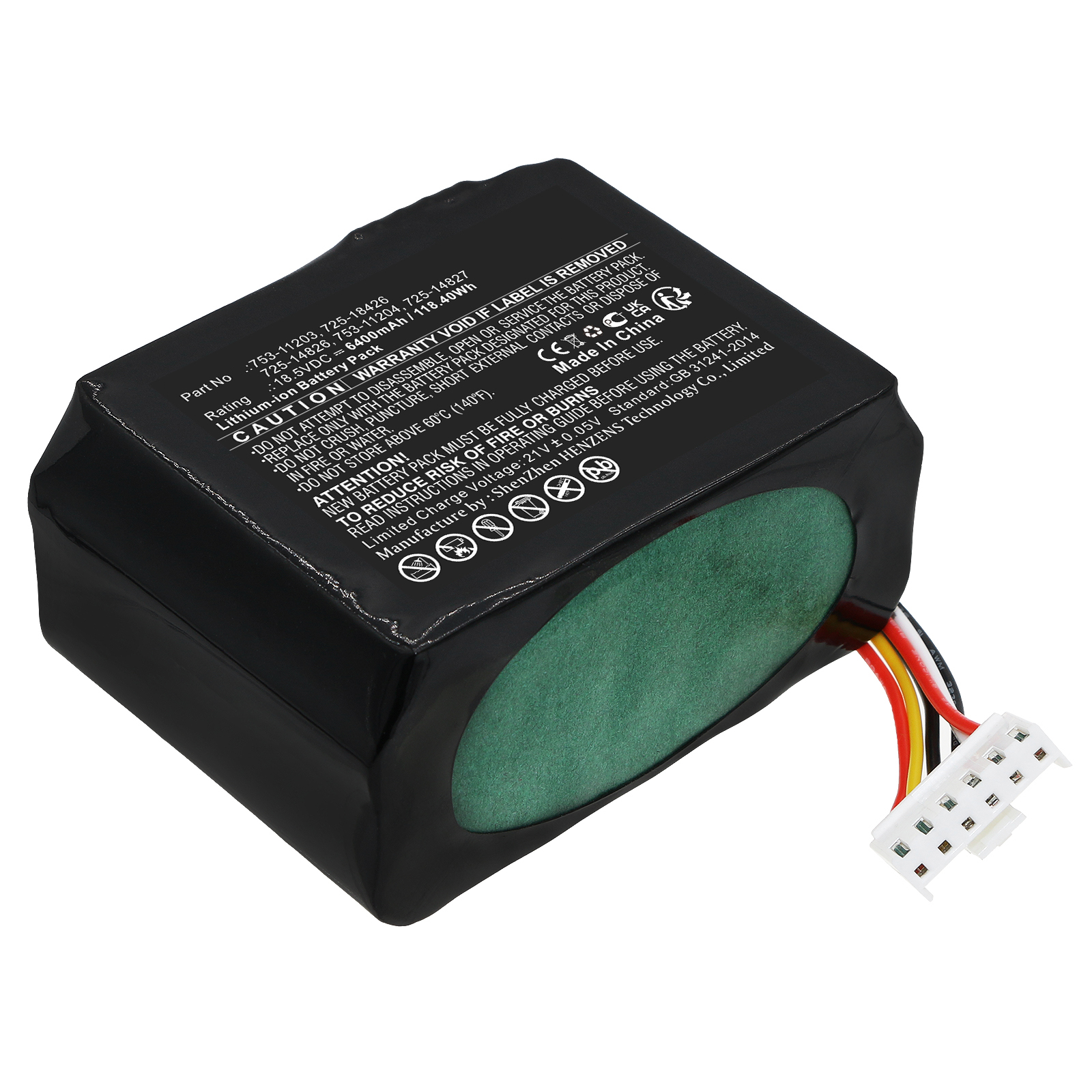 Synergy Digital Lawn Mower Battery, Compatible with Robomow 725-14826 Lawn Mower Battery (Li-ion, 18.5V, 6400mAh)