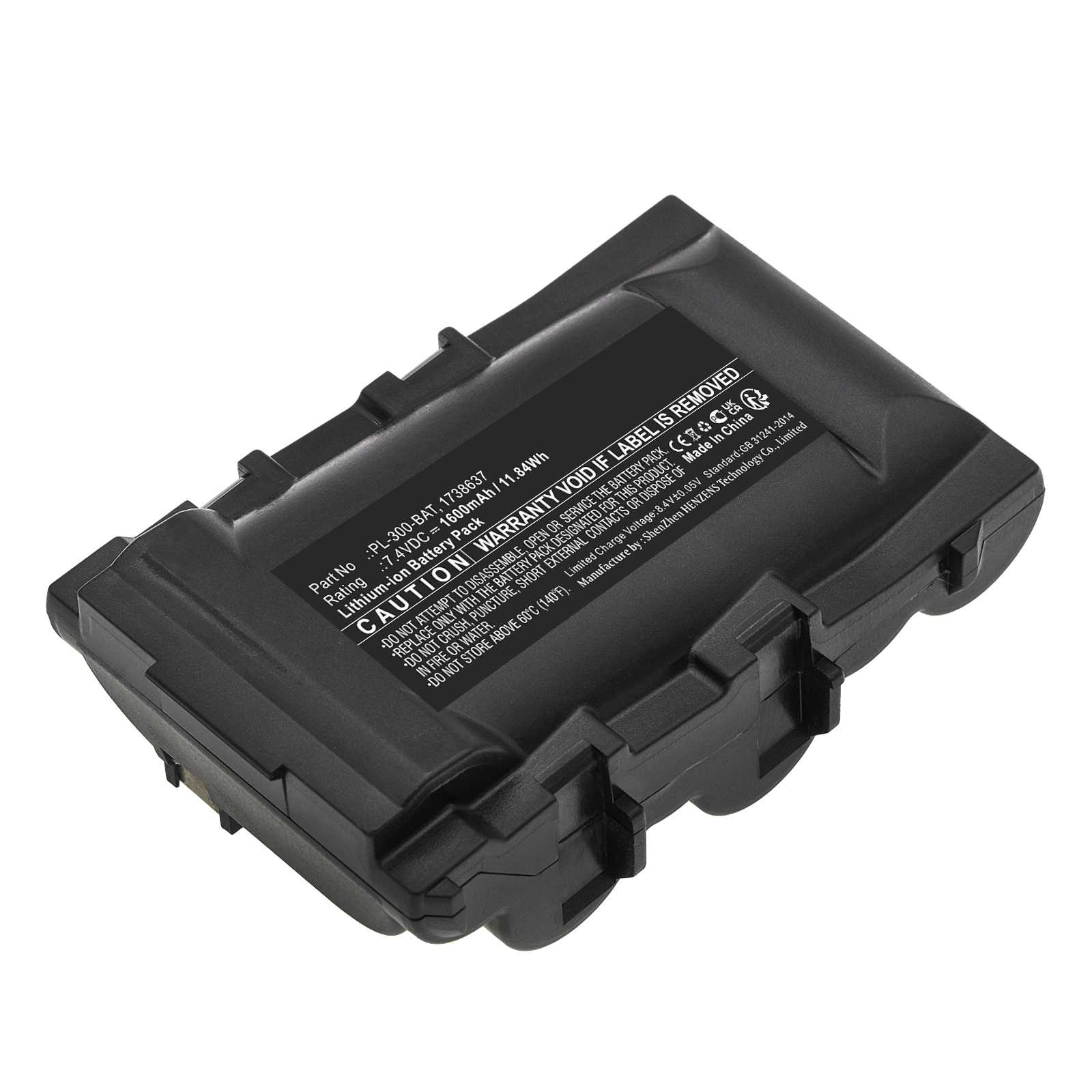 Synergy Digital Printer Battery, Compatible with DYMO 1738637 Printer Battery (Li-ion, 7.4V, 1600mAh)