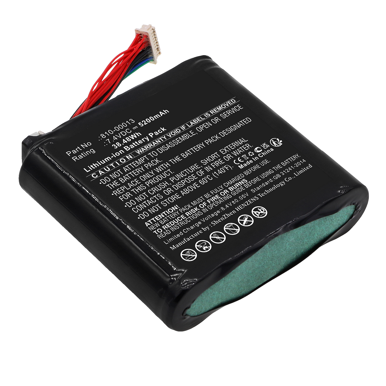Synergy Digital VR Battery, Compatible with DAQRI 810-00013 VR Battery (Li-ion, 7.4V, 5200mAh)