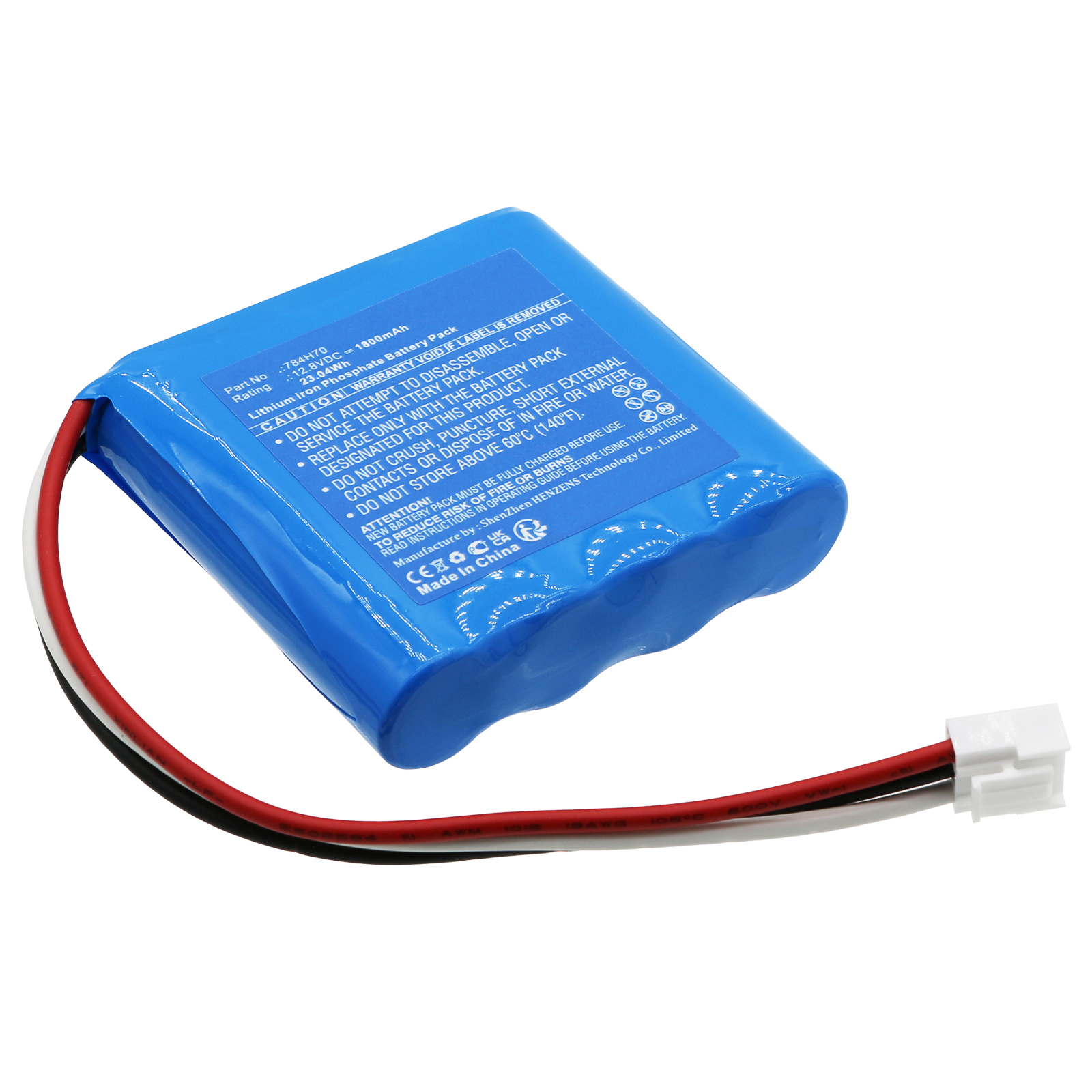 Synergy Digital Emergency Lighting Battery, Compatible with DUAL-LITE 784H70 Emergency Lighting Battery (LiFePO4, 12.8V, 1800mAh)