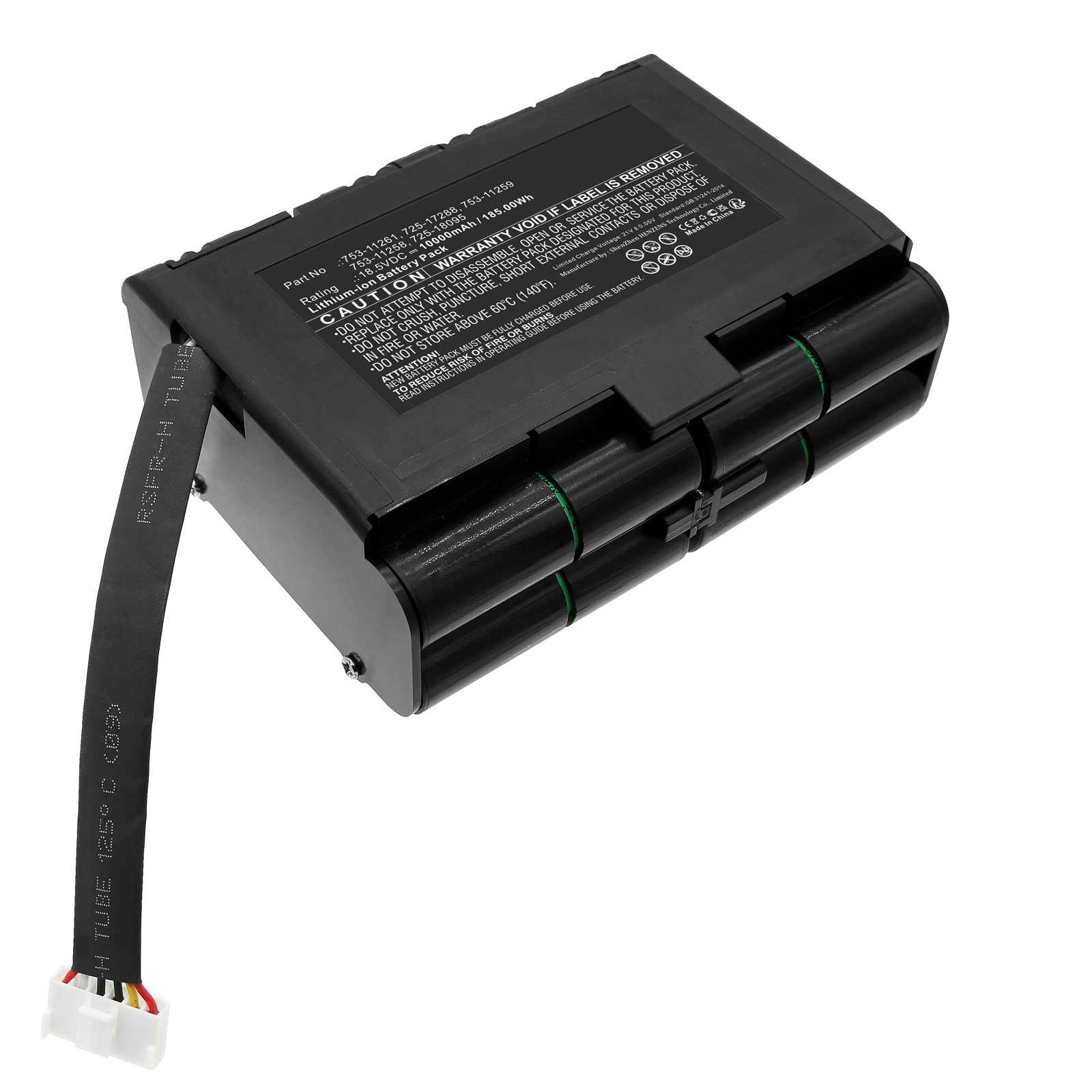 Synergy Digital Lawn Mower Battery, Compatible with Robomow 725-17288 Lawn Mower Battery (Li-ion, 18.5V, 10000mAh)