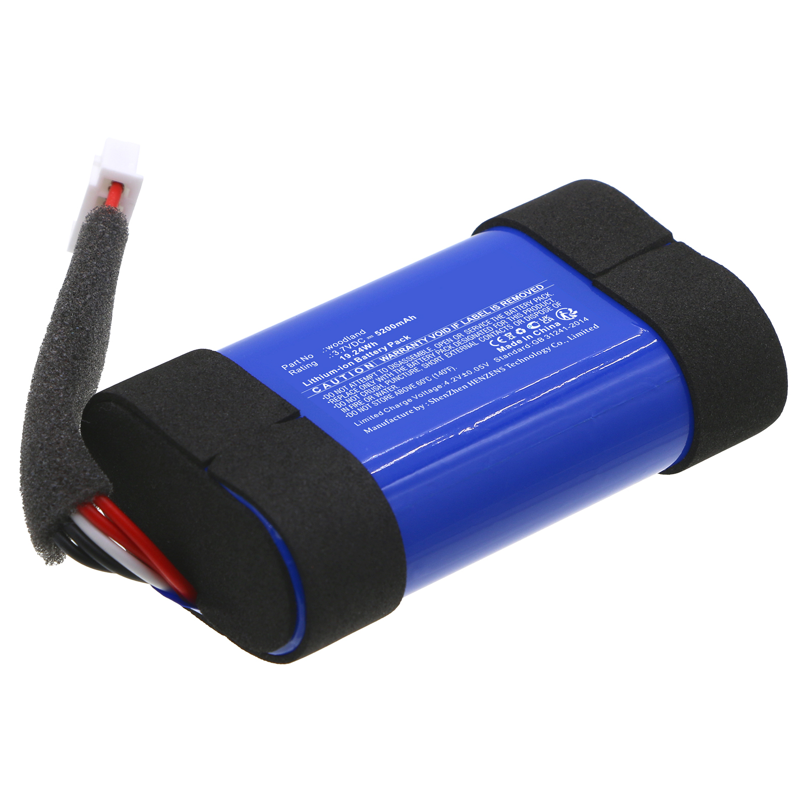 Synergy Digital DAB Digital Battery, Compatible with Pure LC18650-2S DAB Digital Battery (Li-ion, 3.7V, 5200mAh)
