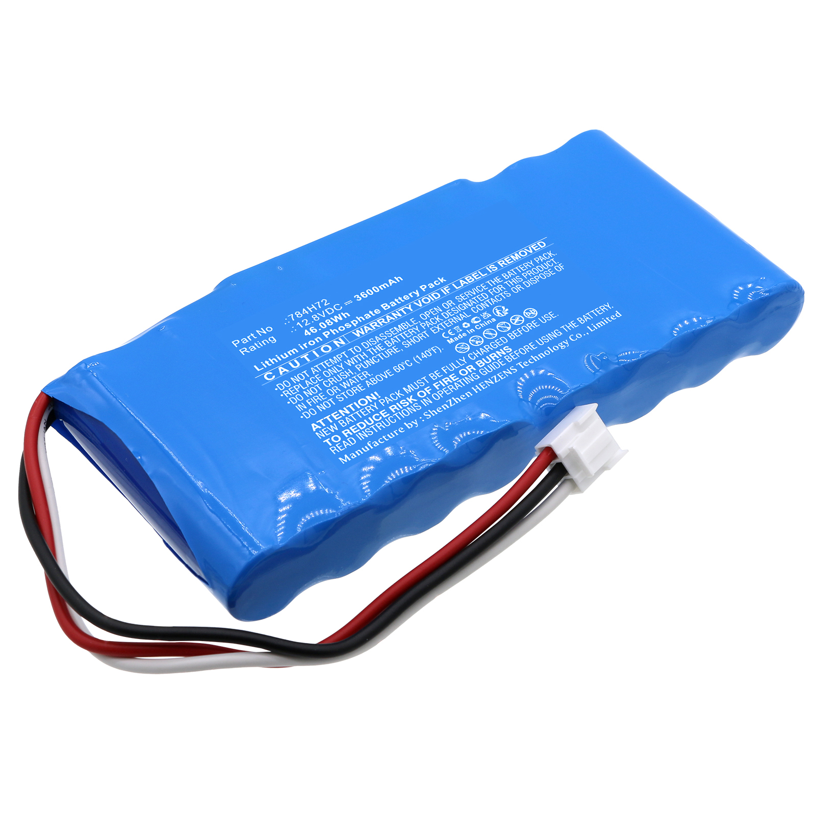 Synergy Digital Emergency Lighting Battery, Compatible with DUAL-LITE 784H72 Emergency Lighting Battery (LiFePO4, 12.8V, 3600mAh)