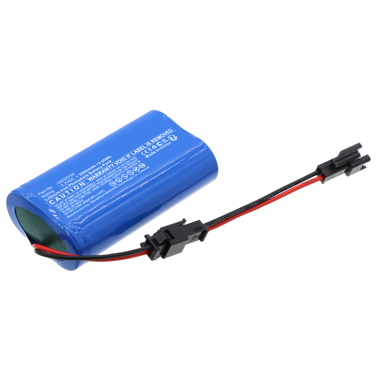 Synergy Digital Solar Battery, Compatible with Gama Sonic GS32V30 Solar Battery (LiFePO4, 3.2V, 3000mAh)