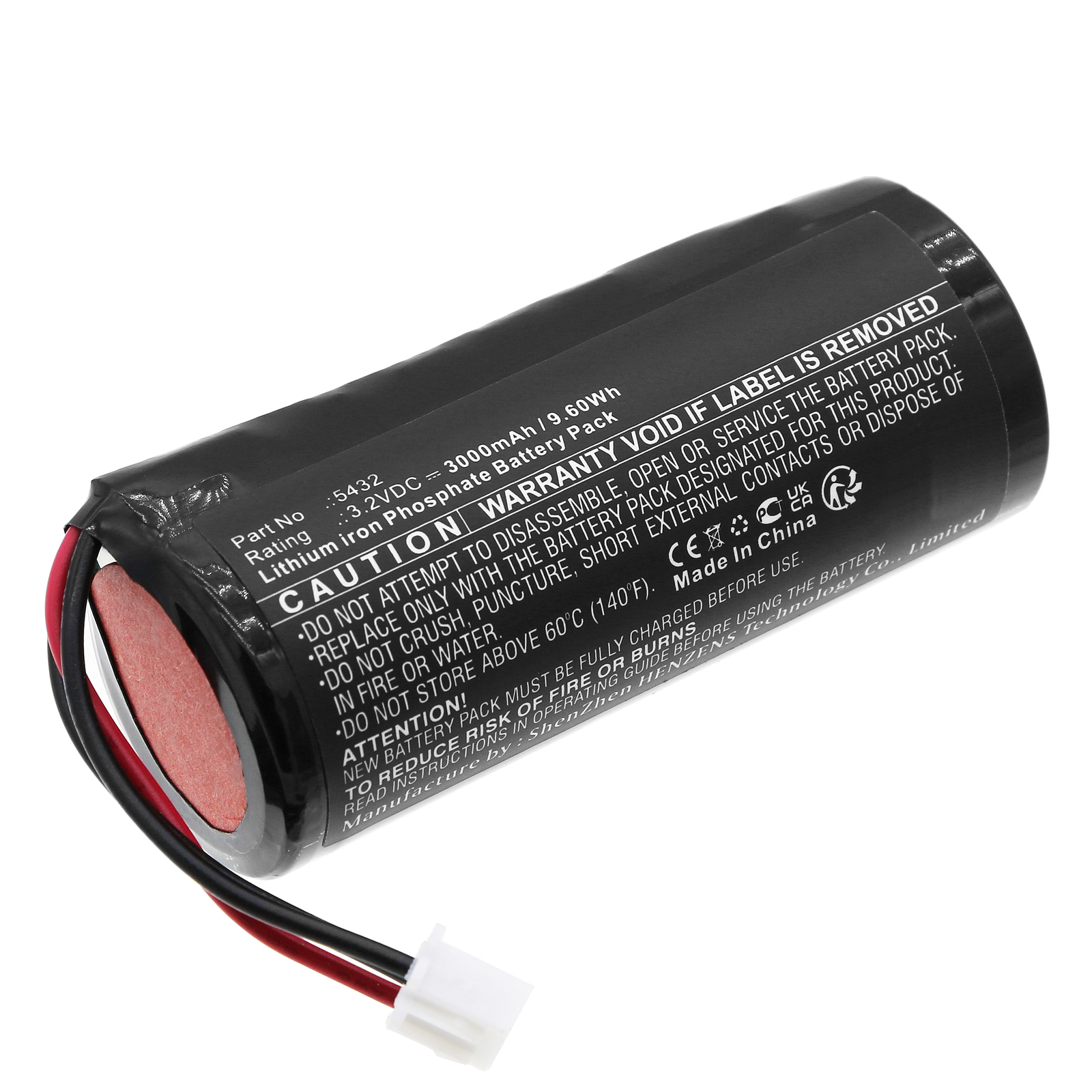 Synergy Digital Emergency Lighting Battery, Compatible with DOTLUX 5432 Emergency Lighting Battery (LiFePO4, 3.2V, 3000mAh)