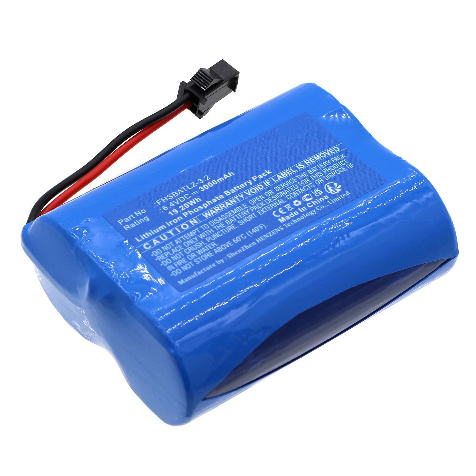 Synergy Digital Emergency Lighting Battery, Compatible with Fullham FHSBATL2-3.2 Emergency Lighting Battery (LiFePO4, 6.4V, 3000mAh)