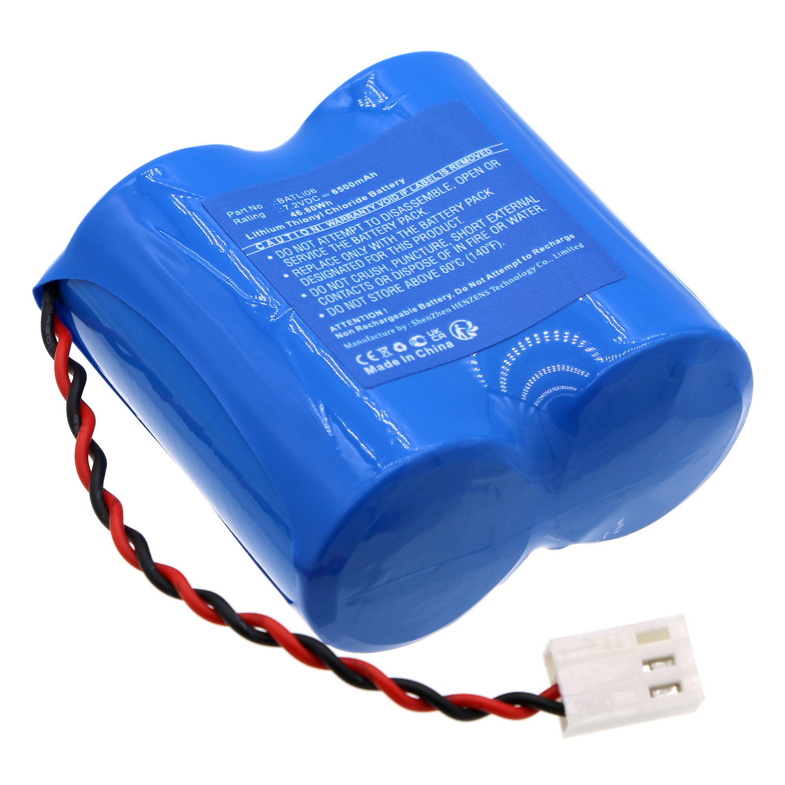 Synergy Digital Security and Safety Battery, Compatible with DAITEM BATLi06 Security and Safety Battery (Li-SOCl2, 7.2V, 6500mAh)