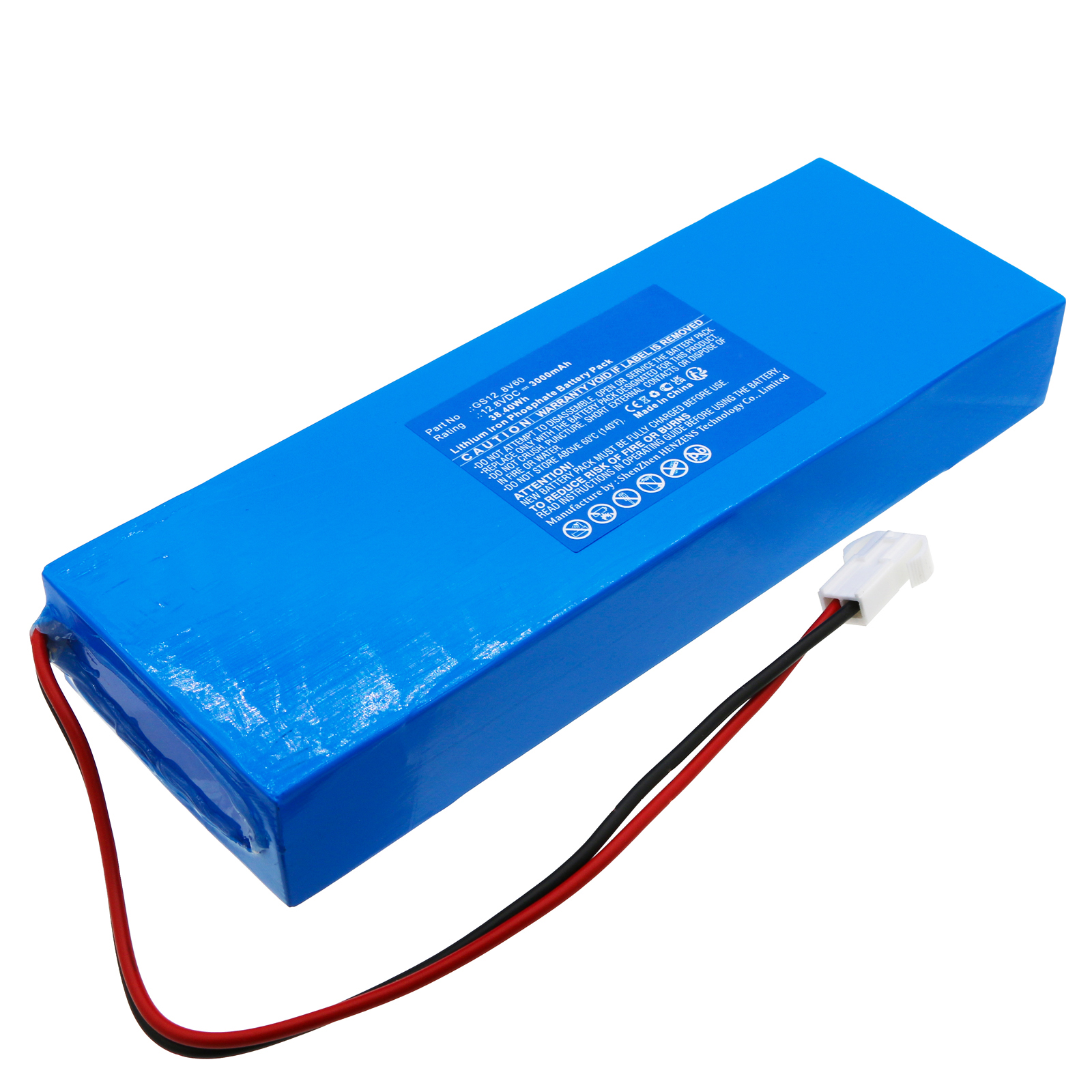 Synergy Digital Solar Battery, Compatible with Gama Sonic GS12_8V60 Solar Battery (LiFePO4, 12.8V, 3000mAh)