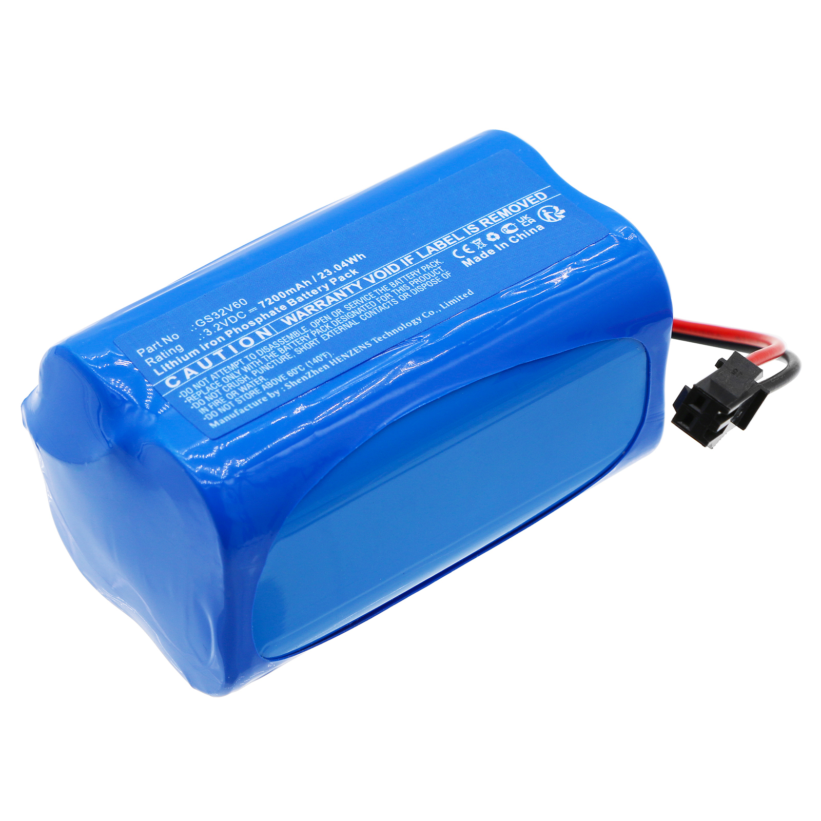 Synergy Digital Solar Battery, Compatible with Gama Sonic GS32V60 Solar Battery (LiFePO4, 3.2V, 7200mAh)