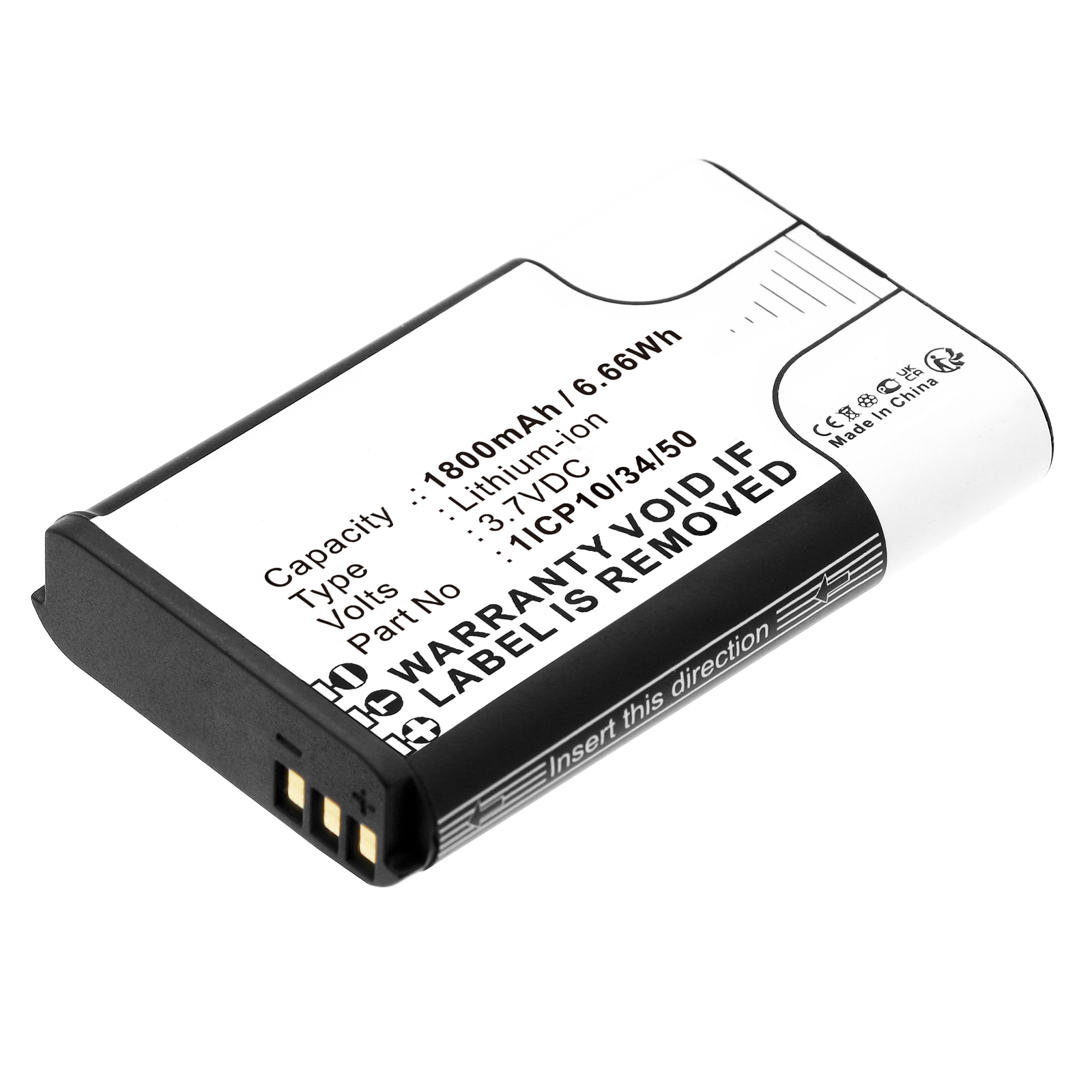 Synergy Digital Equipment Battery, Compatible with Rotronic 1ICP10/34/50 Equipment Battery (Li-ion, 3.7V, 1800mAh)