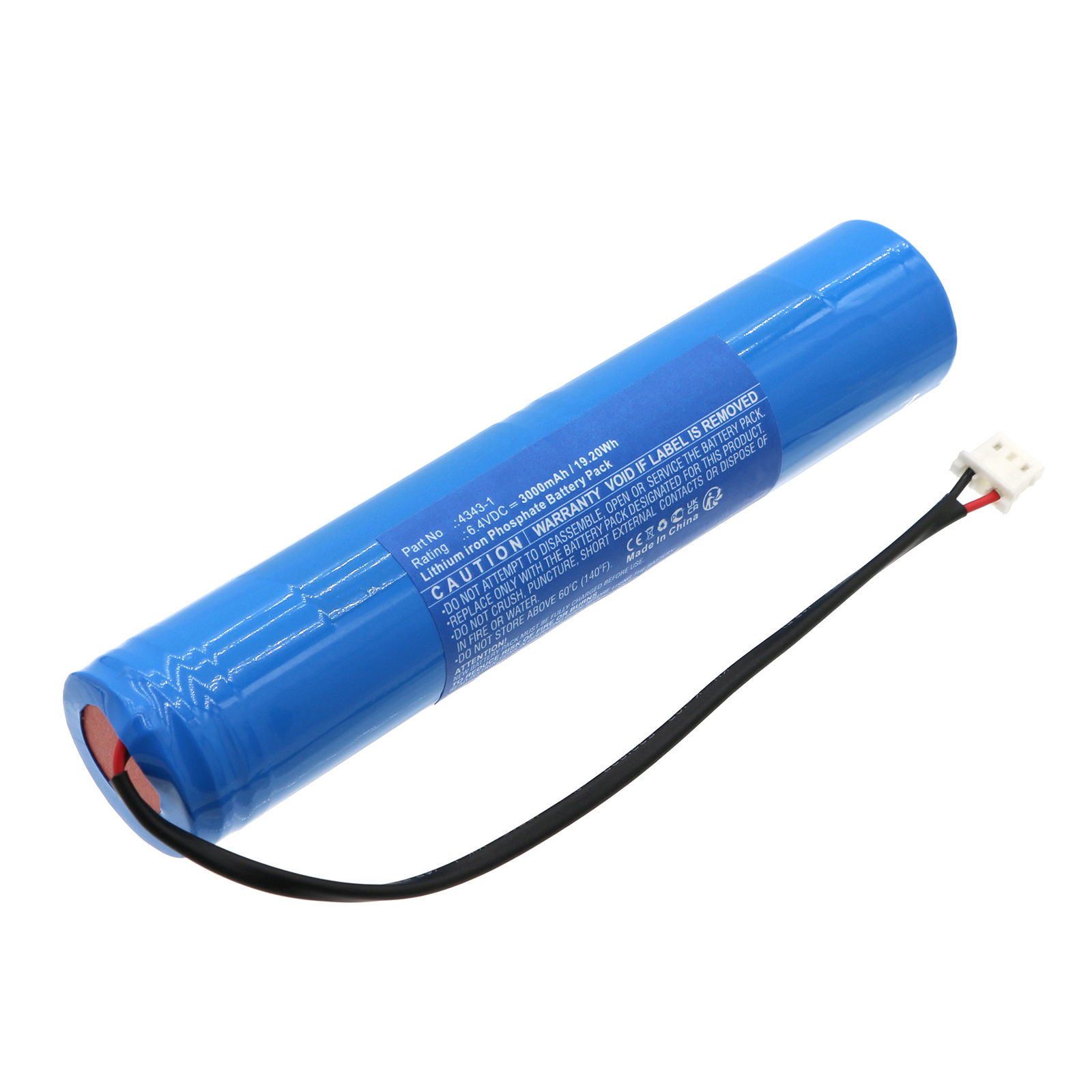 Synergy Digital Emergency Lighting Battery, Compatible with DOTLUX 4343-1 Emergency Lighting Battery (LiFePO4, 6.4V, 3000mAh)