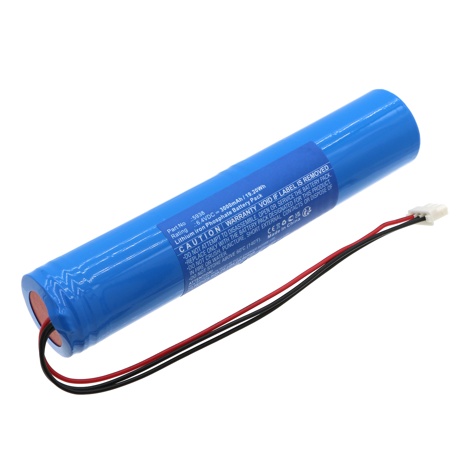 Synergy Digital Emergency Lighting Battery, Compatible with DOTLUX 5938 Emergency Lighting Battery (LiFePO4, 6.4V, 3000mAh)