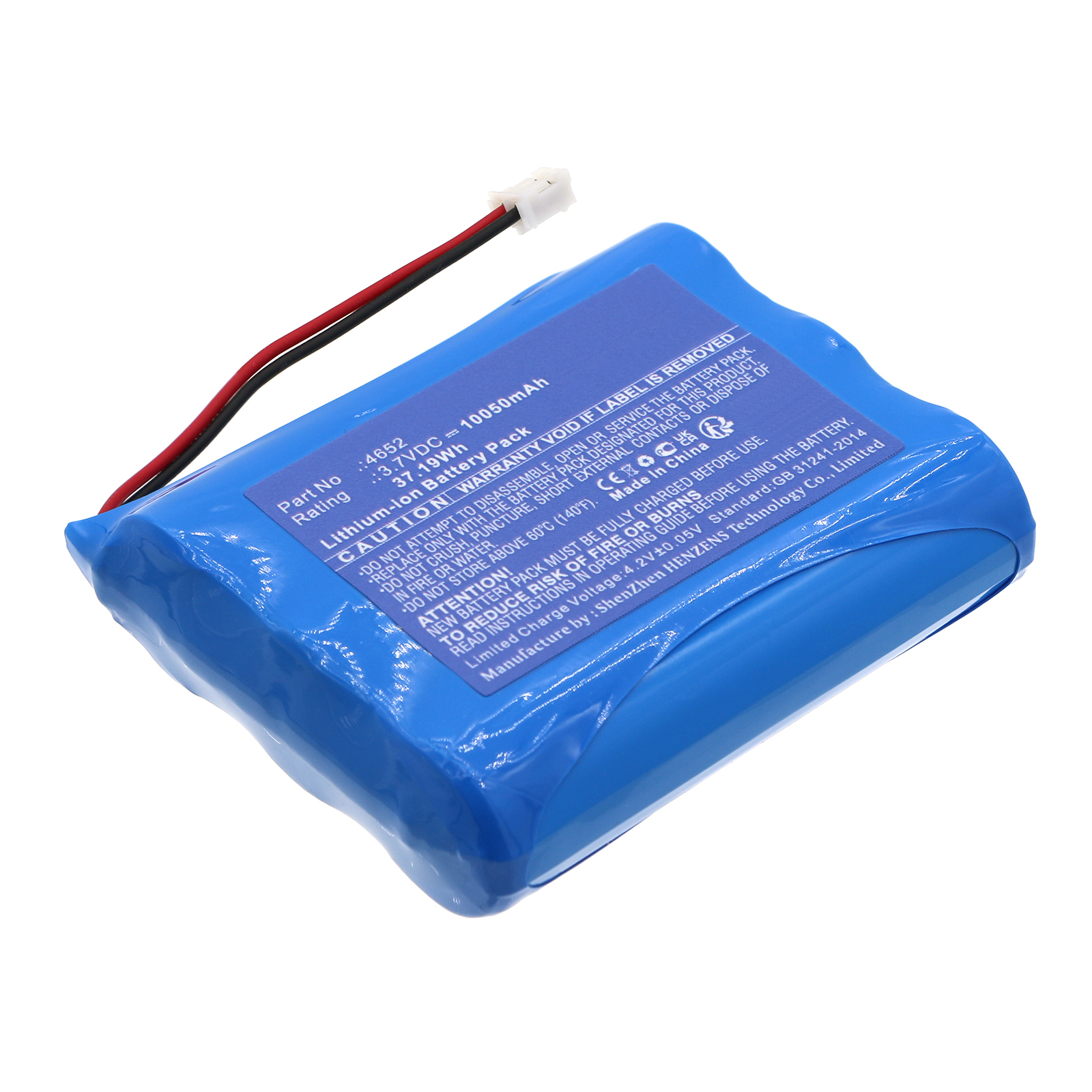 Synergy Digital Home Security Camera Battery, Compatible with Technaxx 4652 Home Security Camera Battery (Li-ion, 3.7V, 10050mAh)