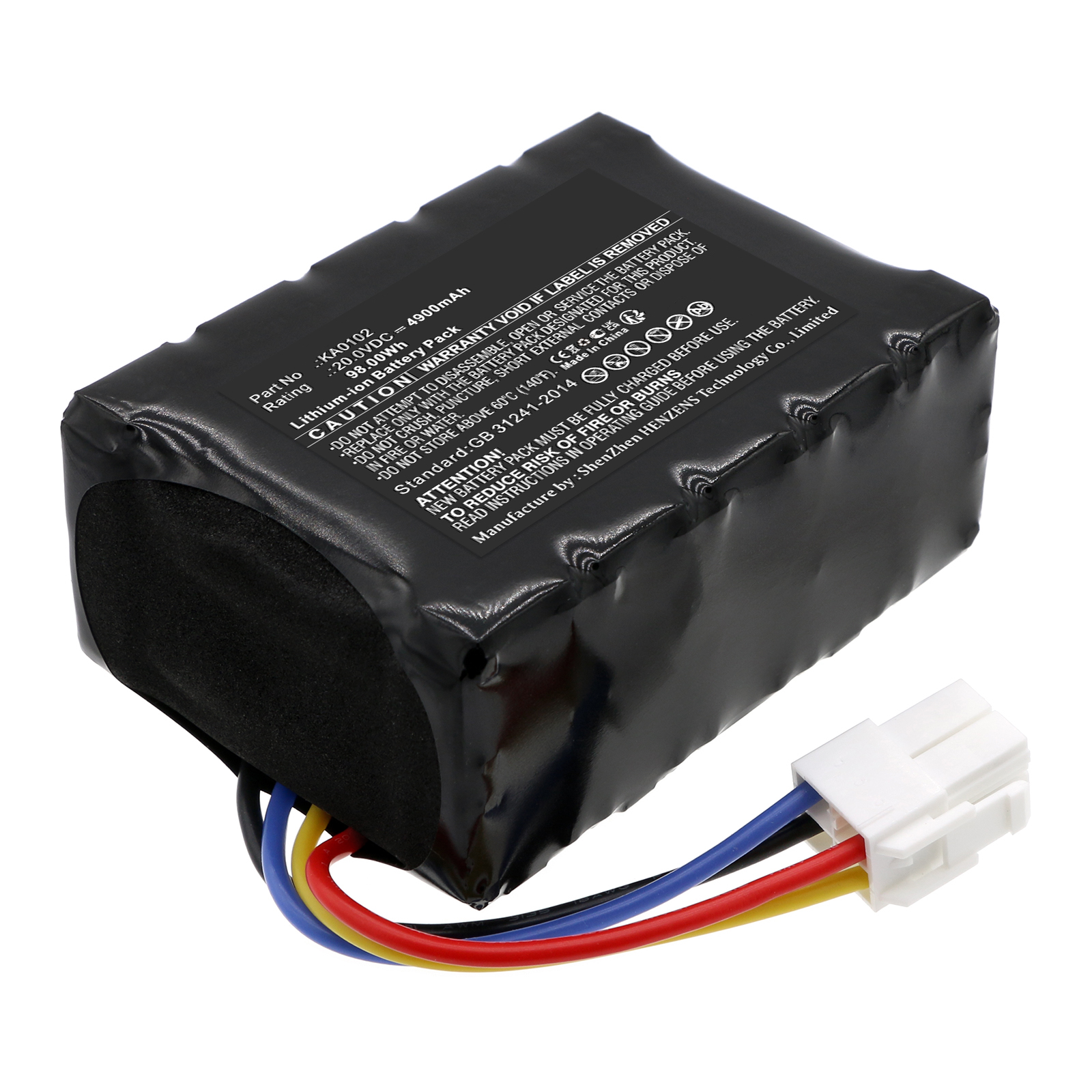 Synergy Digital Lawn Mower Battery, Compatible with Kress KA0101 Lawn Mower Battery (Li-ion, 20V, 4900mAh)