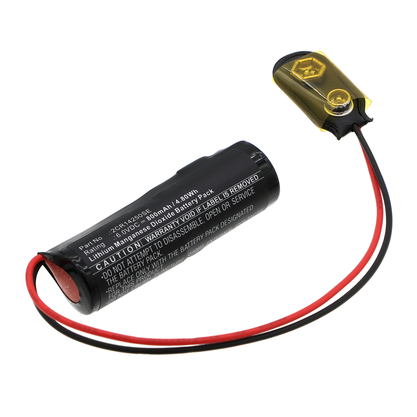 Synergy Digital PLC Battery, Compatible with FDK 2CR14250SE PLC Battery (Li-MnO2, 6V, 800mAh)