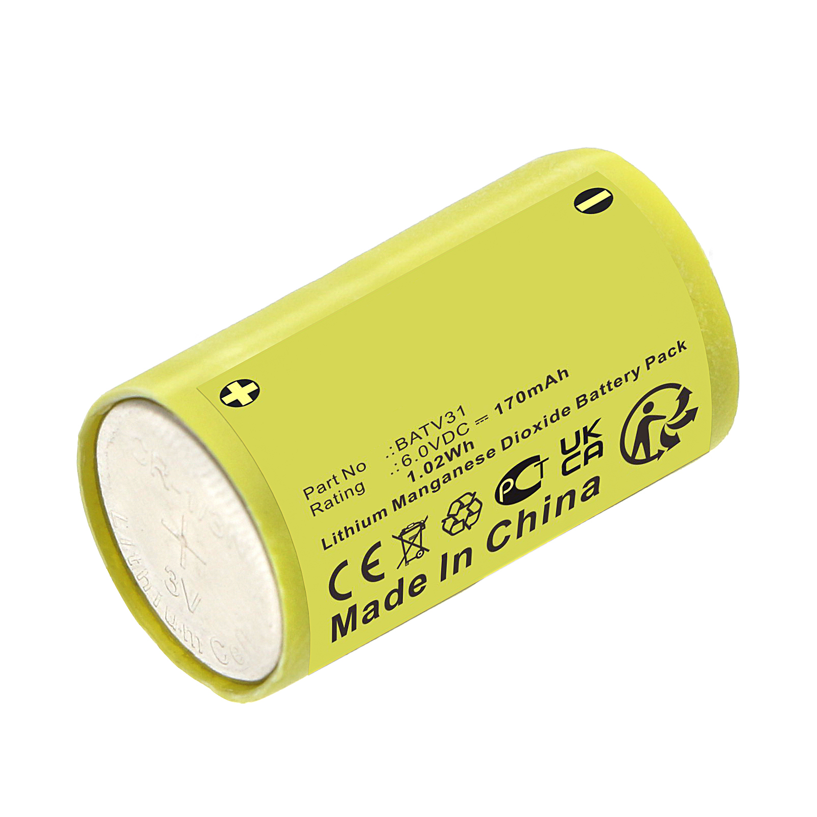 Synergy Digital Alarm System Battery, Compatible with DAITEM BATV31 Alarm System Battery (Li-MnO2, 6V, 170mAh)