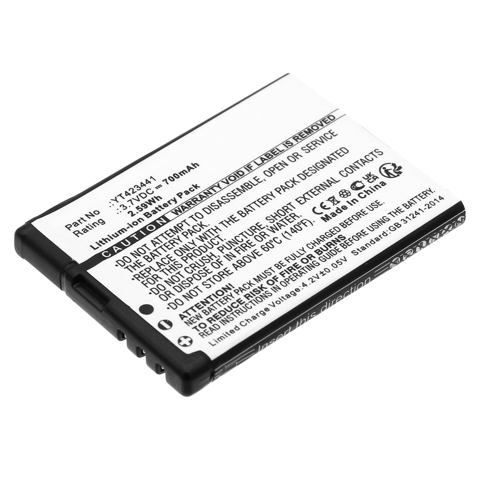 Synergy Digital Transmitters & Receiver Battery, Compatible with Peterson YT423441 Transmitters & Receiver Battery (Li-ion, 3.7V, 700mAh)
