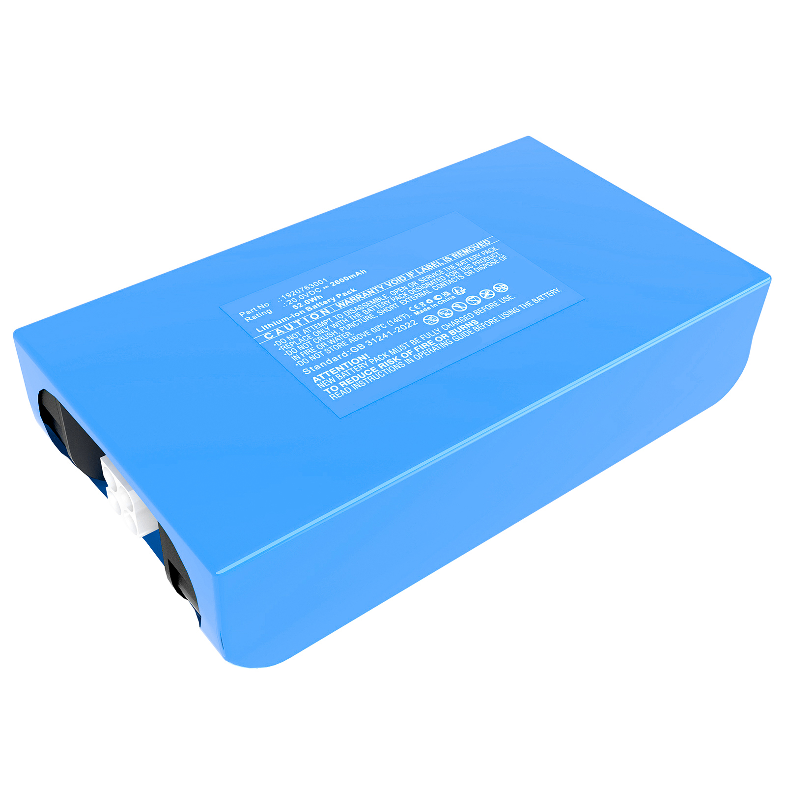 Synergy Digital Lawn Mower Battery, Compatible with Yard Force 1920763001 Lawn Mower Battery (Li-ion, 20V, 2600mAh)