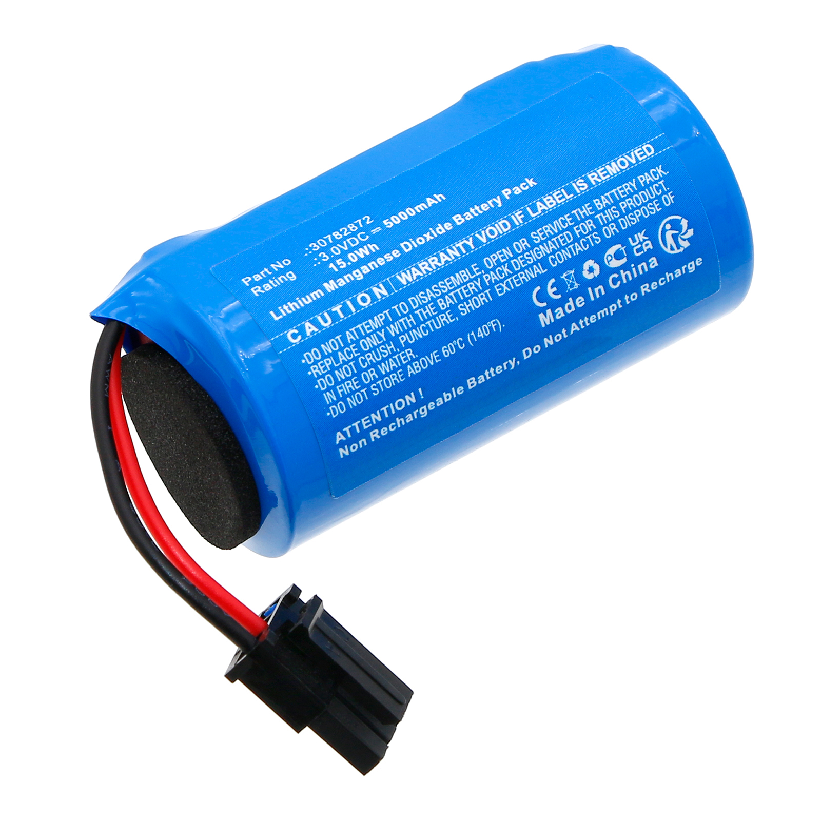 Synergy Digital Emergency Supply Battery, Compatible with VOLVO 30782872 Emergency Supply Battery (Li-MnO2, 3V, 5000mAh)