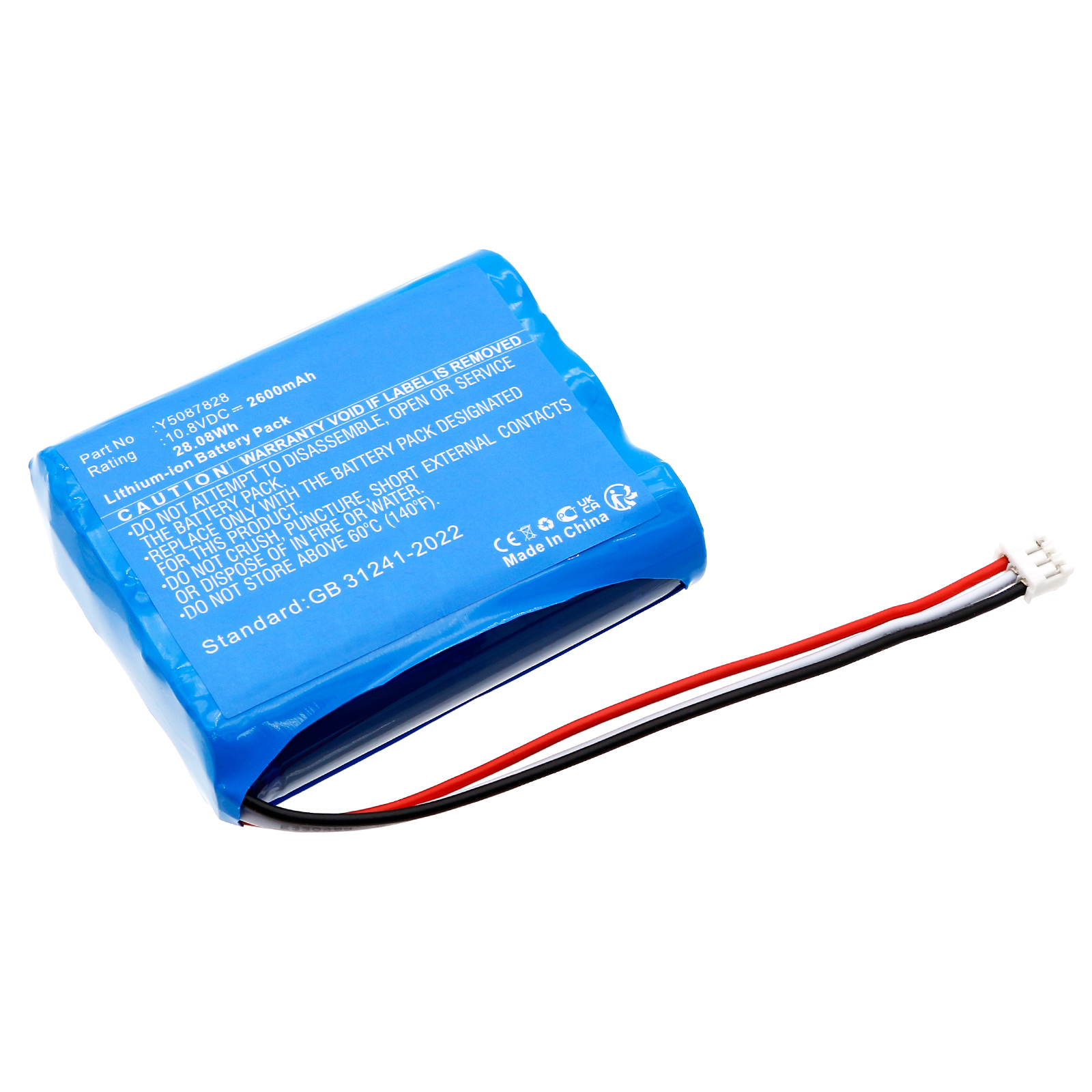 Synergy Digital Mobile Printer Battery, Compatible with Brady Y5087828 Mobile Printer Battery (Li-ion, 10.8V, 2600mAh)