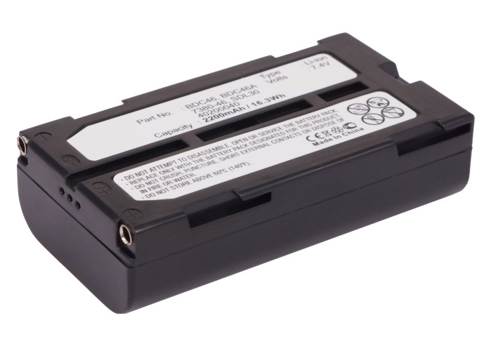 Synergy Digital Equipment Battery, Compatible with Sokkia BDC46 Equipment Battery (Li-ion, 7.4V, 2200mAh)