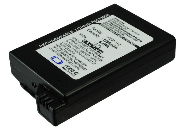 Synergy Digital Game Console Battery, Compatible with Sony PSP-110 Game Console Battery (Li-ion, 3.7V, 1800mAh)