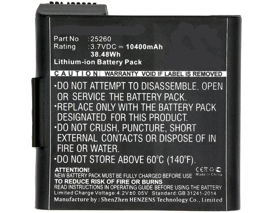 Synergy Digital Survey GPS Battery, Compatiable with Juniper 25260 Survey GPS Battery (3.7V, Li-ion, 10400mAh)