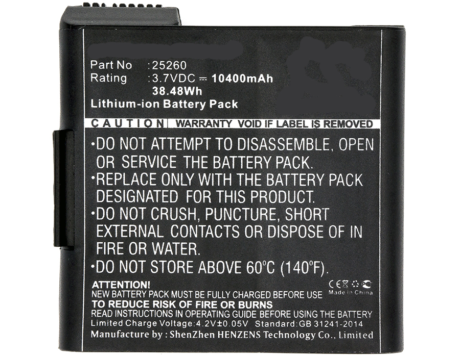 Synergy Digital Equipment Battery, Compatible with Juniper 25260 Equipment Battery (Li-ion, 3.7V, 10400mAh)
