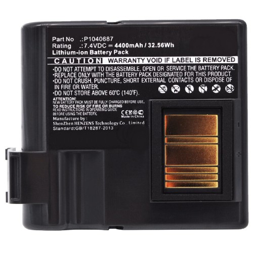 Synergy Digital Printer Battery, Compatible with Zebra P1040687 Printer Battery (Li-ion, 7.4V, 4400mAh)