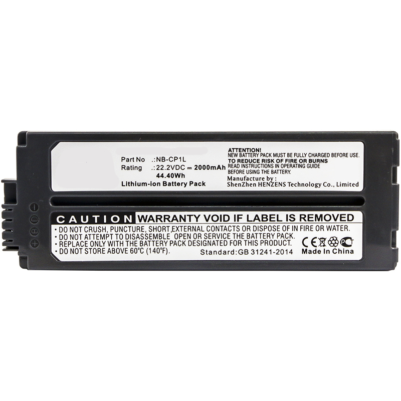 Synergy Digital Printer Battery, Compatible with Canon NB-CP1L, NB-CP2L, NB-CP2LH Printer Battery (22.2V, Li-ion, 2000mAh)