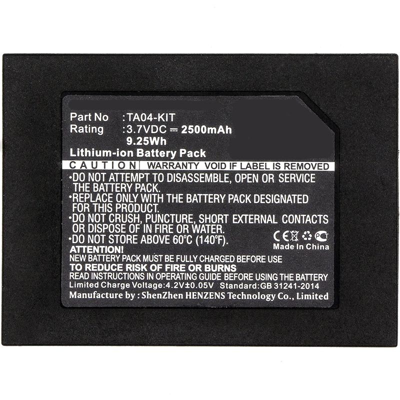 Synergy Digital Thermal Camera Battery, Compatible with FLIR TA04-KIT Thermal Camera Battery (3.7V, Li-ion, 2500mAh)