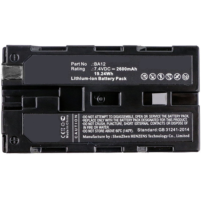 Synergy Digital Survey GPS Battery, Compatiable with Line 6 98-034-0003, BA12 Survey GPS Battery (7.4V, Li-ion, 2600mAh)
