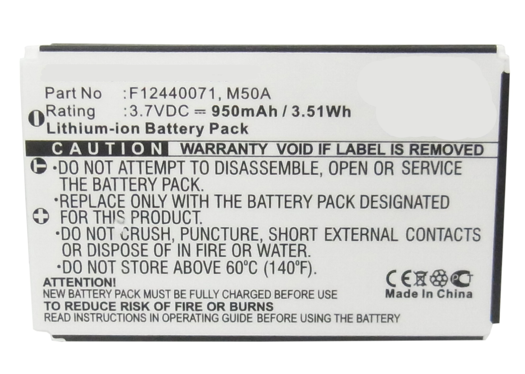 Synergy Digital Keyboard Battery, Compatible with Logitech 190304-2004, F12440071, M50A Keyboard Battery (3.7V, Li-ion, 950mAh)