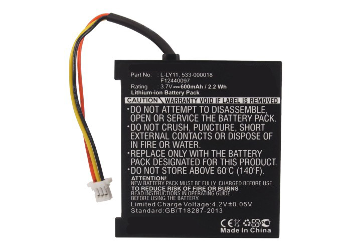 Synergy Digital Keyboard Battery, Compatible with Logitech 533-000018, F12440097, L-LY11 Keyboard Battery (3.7V, Li-ion, 600mAh)